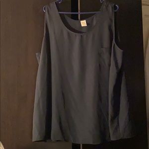 Faded glory pocketed black tank top 4X